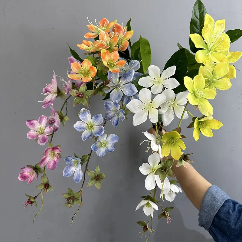 Bunga melati buatan, bunga melati buatan gantung sutra cetak 3d untuk dekorasi acara pernikahan