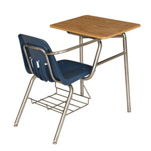 Conjunto de Escritorio <span class=keywords><strong>y</strong></span> Silla para Estudiantes de Secundaria, Diseño Moderno de Acero, Muebles Escolares Duraderos - Product Image 4