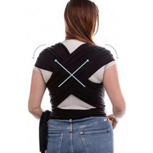 Muestra gratuita de portabebés tipo bandolera informal para recién nacidos y niños pequeños - Portabebés ligero y manos libres de 7 a 35 libras (Negro Sable) - Product Image 4
