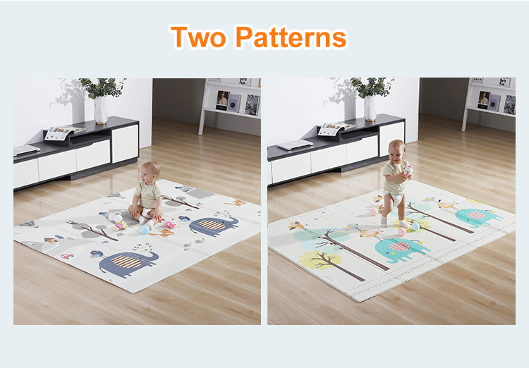 Baby Play Mat Foldable XPE Baby Carpet Children Crawling Mat Large Size Foam Non-toxic Non-slip Cartoon Playmat No MOQ Limit