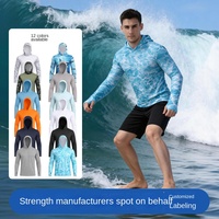 Jaket Pelindung Sinar Matahari Sublimasi Khusus - Pakaian Lari, Hiking & Memancing Outdoor, Atasan Lengan Panjang Cepat Kering 100% Poliester