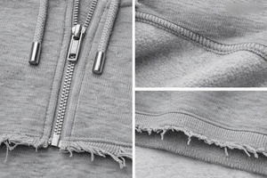 Sudadera con capucha corta con cremallera, oversize, gris liso, casual, de felpa francesa, para invierno, unisex, 100% algodón, tallas grandes para hombre - Product Image 2