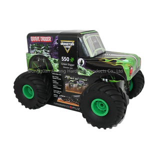 Factory Custom 3D Monster Truck Shape Tin <b>Box</b> Grave Digger Monster Jam Tin Can Jigsaw <b>Puzzle</b> Storage Metal Packaging - Product Image 2