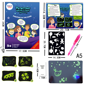 Tavola da <span class=keywords><strong>Disegno</strong></span> Luminosa Magica <span class=keywords><strong>A3</strong></span> A4 A5, Lavagna Fluorescente con Penna Luminosa, Giocattolo Educativo per Bambini - Product Image 6