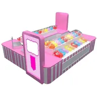Interior personalizar centro comercial pantalla dulces quiosco y dulce caramelo quiosco con cajas de acrílico