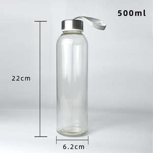 Fábrica Atacado Garrafa De Água De Vidro Ao Ar Livre Esportes Garrafa De Vidro Potável para Bebidas Viagem De Água - Product Image 6