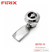Serrure à came triangulaire en acier inoxydable MS705-18 de 8 mm |   Serrure de sécurité standard polie, étanche et antivol, à clé