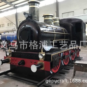Modèle de locomotive à vapeur sur mesure 1:1 en métal, décoration extérieure pour centre commercial, parc, exposition - Product Image 1