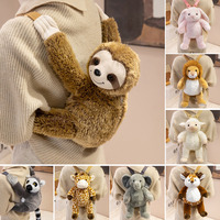 Sac à dos en peluche personnalisable, sac animalier moelleux (Loutre, Mouton, Lion, Lapin, Koala, Cerf, Éléphant) – Cadeaux pour enfants et compagnie