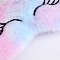 Mignon licorne sommeil masque pour les yeux doux Satin sieste nuit visière couverture confortable bandeau Animal sommeil couvre-yeux