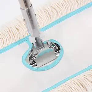 Vente chaude Commercial facile à nettoyer anneau filé coton poussière vadrouilles plates pour le nettoyage
