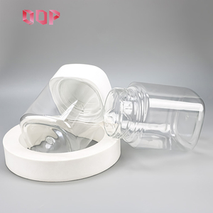 300ml Hot Selling Transparent <b>Plastic</b> Vitamin Bottle/<b>Jar</b>, Square Gummy Bottle/<b>Jar</b> With White Child Proof Cap - Product Image 5