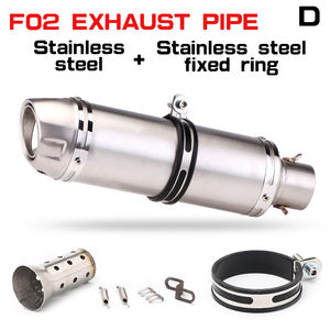 Silenciador de tubo de escape modificado para motocicleta CBR650 <span class=keywords><strong>KTM790</strong></span> R1 R3 F02 CORSA EVO tubo de escape redondo LOGOTIPO DE ACERO INOXIDABLE - Product Image 4