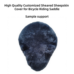 Sample Support 100% Genuine Sheepskin Eco-Friendly Bicycle <strong>Seat</strong> Cover Universal Size Warm Sheep Shearing Bicycle <strong>Seat</strong> Cover - Product Image 2