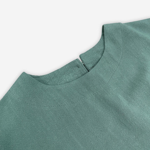 Completo Estivo Casual da <span class=keywords><strong>Donna</strong></span> in Due Pezzi: <span class=keywords><strong>Pantaloni</strong></span> <span class=keywords><strong>Larghi</strong></span> e Top Corto, Outfit Comodo e Traspirante in <span class=keywords><strong>Lino</strong></span>/Viscosa per Vacanze e Viaggi - Product Image 2