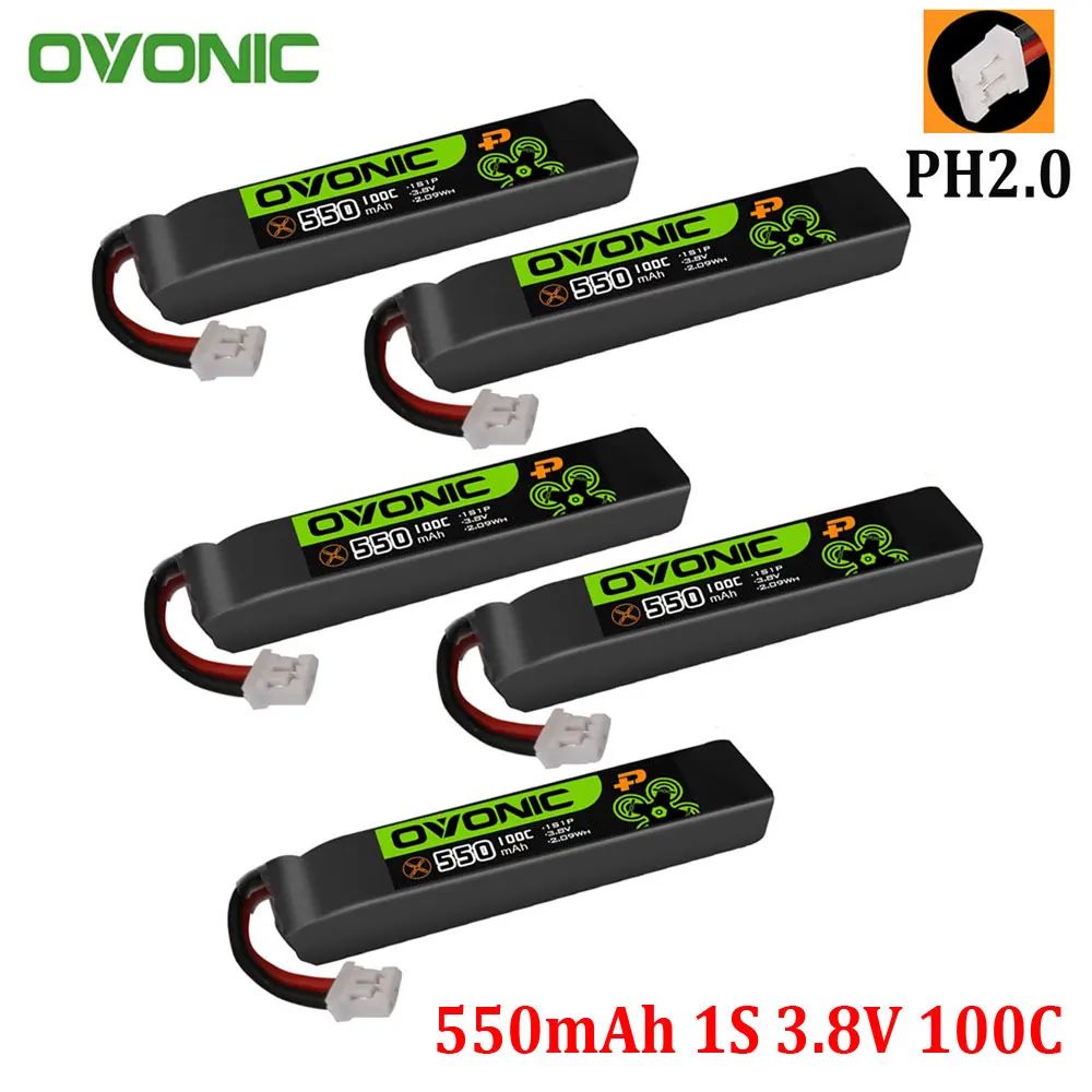 5PCS 550mAh 1S 100C