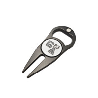 Outil de réparation de divots en métal personnalisé avec logo, marqueur de balle de golf et clip pour chapeau de golf, avec étui – Vente chaude en usine