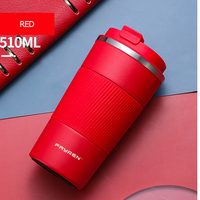 FAYREN Tasse à café isotherme personnalisée avec logo 380 ml/500 ml en acier inoxydable pour cadeaux d'affaires