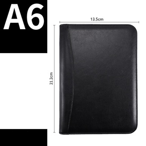 A5 A6หนัง PU ออกแบบโลโก้ได้ตามต้องการกระเป๋าธุรกิจใส่นามบัตรสมุดโน๊ตผูกงบประมาณพร้อมที่จัดระเบียบแบบมีซิปล็อกได้ - Product Image 5