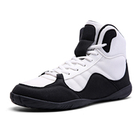 Chaussures de boxe personnalisées neuves pour hommes, antidérapantes, durables, à tige haute, idéales pour la gym et l'entraînement.