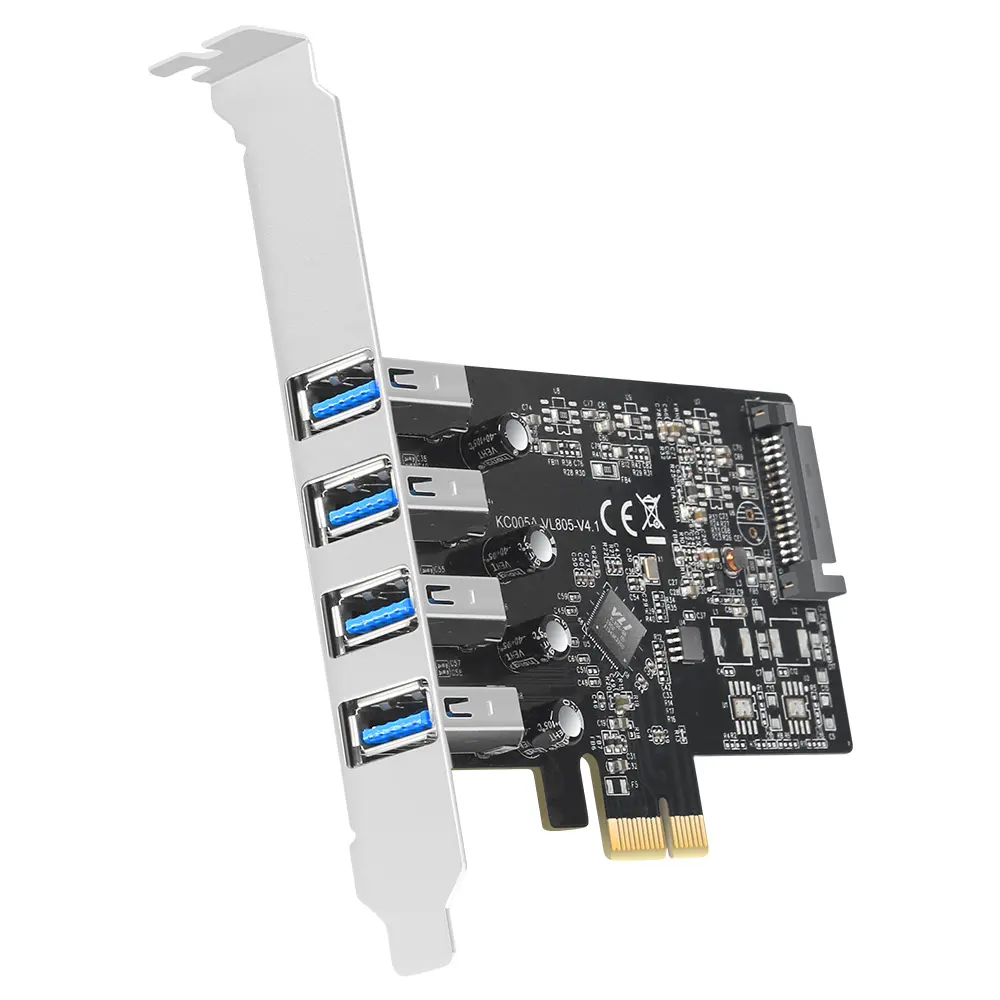 MAIWO PCIe to USB3.0 4 ports adapter card desktop expansion card hub built-in read and write  SuperSpeed USB 3.0 Card Adapter