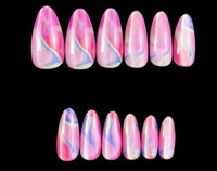 Offres Spéciales de haute qualité 24pcs Amande Cat Eye Press sur les ongles