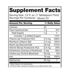 Sciroppo Liquido ad Alta Potenza di Vitamine e Ferro, Supporto Energetico con Vitamine del Gruppo B per Adulti - Product Image 2