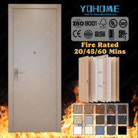 Porte intérieure coupe-feu nord-américaine de 20 minutes, porte coupe-feu pour appartement, porte moderne en bois, porte affleurante coupe-feu U-L WH