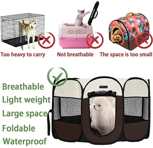 2025 Large <strong>Doghouse</strong> Waterproof Durable All Seasons Pet House Tent Folding Octagonal <strong>Design</strong> with Animal Pattern for Cat Dog Sleep - Product Image 5