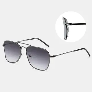 40013 estilo italiano ciclismo marca lujo gafas de sol para hombres mujeres conducción diseñador 2024 Metal cuadrado doble puente gafas de sol