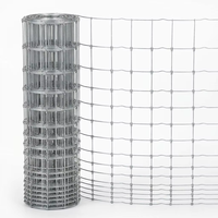 Rouleau de grillage tissé galvanisé à chaud pour clôture de champ à charnières, maille graduée, robuste, pour ferme, ranch, bétail, pâturage et prairie