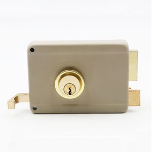 डबल रिमैक डेडलॉक सुरक्षा दरवाजा लॉक सतह घुड़सवार डेडबॉल्ट मेटल गेट नाइट रिम लैच लॉक - Product Image 1