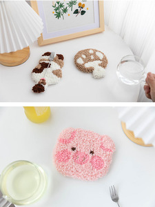 Kit de posavasos de aguja perforada para adultos, niños, principiantes, taza de inicio, juego de fabricación de alfombras con mechones - Product Image 6