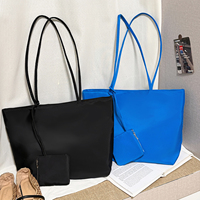 Sac fourre-tout en Nylon pour femmes, sac à bandoulière étanche de grande capacité avec petite bourse à monnaie détachable, sac à main pour le shopping quotidien