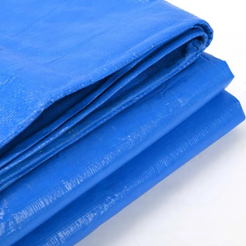 Bâche HDPE bleue imperméable traitée aux UV de haute qualité pour revêtement extérieur