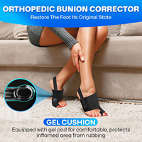 Correcteur d'hallux valgus pour femmes et hommes, attelle ajustable pour redresser le gros orteil avec coussinets en gel et sangles de tension pour la correction de l'hallux valgus
