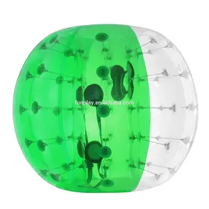 Green inflatable bumper ball Outdoor Human Size 100% TPU Body Bubble Soccer Toy for play