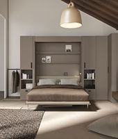 Lit mural convertible sur mesure, lit mural pliable dissimulé, lit multifonctionnel gain de place pour petite maison ou chambre.