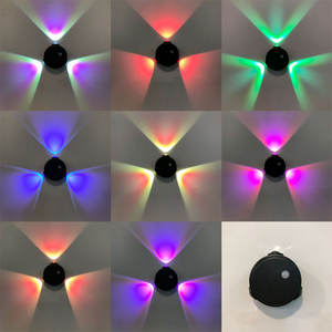 Lámpara LED de 3 Cabezas con Sensor de Movimiento, Carga USB, Material ABS, Moderna, para Dormitorio/Recibidor/Pasillo/Jardín, Tres Colores/RGB - Product Image 6