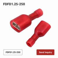 Connecteur rapide femelle isolé rouge en laiton à sertir pour l'assemblage de faisceaux de câbles électriques et la connexion de câbles