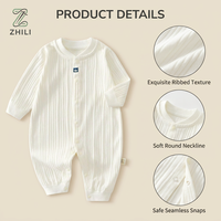Pyjama de maison pour nouveau-né en pur coton, style printemps-automne, quatre saisons, à manches longues, sans coutures, à boutonnage simple, pour les loisirs