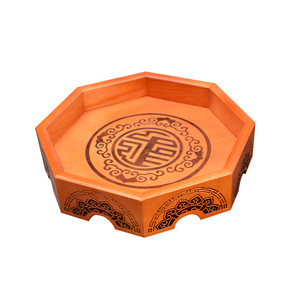 Pine Wood Octagonal Dried Fruit Box 0.8cm Thick Varnished Reusable <b>Storage</b> <b>Tray</b> For Household Use - Product Image 5