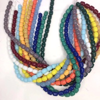 Perles en verre couleur unie 8x10mm, finition brillante, en vrac, vente en gros, directement de l'usine