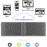 Mini Teclado Inalámbrico BT Recargable para Tablet, Portátil, Plegable, para I.OS, Android, Teléfono y Tablet