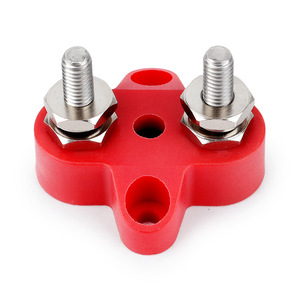 CNSPEED Battery Terminal Block 2P M6 M8 Screw Terminals For Automobiles RVs <b>Yachts</b> Heavy Duty PC Material - Product Image 1