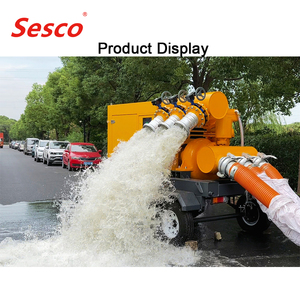 Pompe à eau moteur sur remorque OEM 100-4000m³/h à haut débit pour eaux usées - Product Image 2