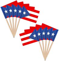 Grosir Bendera Tusuk Gigi Puerto Riko Cetak Dua Sisi Baru dan Bendera Mini Berbagai Negara untuk Hiasan Cupcake