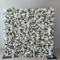 Hochwertige Realistische Duftende Seidenrosen Handgefertigte Künstliche 5D Blumenwand Hintergrundpaneel für Hochzeit Bühne Party Dekoration