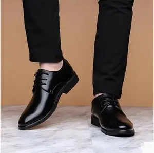 Men's Casual Pointed Leather Shoes Custom Fashion Business Style Breathable Dress Shoes Gents Shoes For Dress