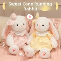 Adorable Peluche Lapin Longue et Douce, Poupée en Peluche Lapin Habillée, Compagnon Confortable pour Filles, Enfants, Canapé, Cadeau, Vente en Gros